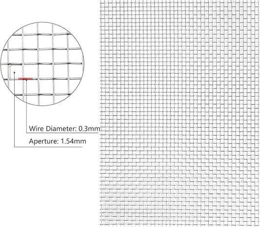 Stainless Steel Woven Wire Mesh, 14 Mesh Rodent Control Cage Net Garden Insect - Image 2
