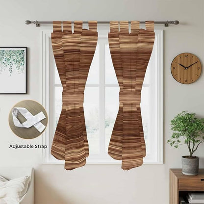 Brown Western Living Room Curtains 84 Inch Length, Window Curtains Tab Top - Image 5