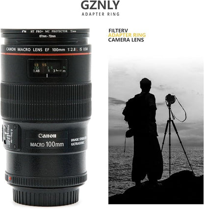 49mm to 58mm Step-up Adapter Rings Filter Adapter Black Metal Step Down Filter - Image 7