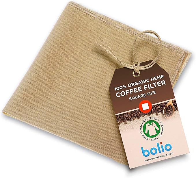 Organic Hemp Reusable Coffee Filter by Bolio