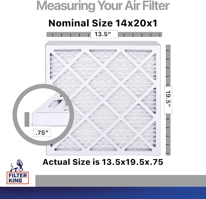 Filter King 14x20x1 Air Filter | 4-PACK | Carbon MERV 8 HVAC Pleated A/C - Image 2