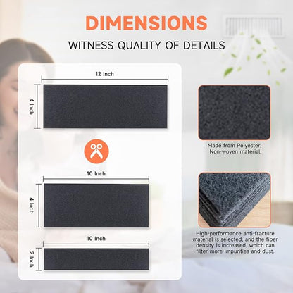 4x12 Inch Air Vent Filters Thickened 48-Pack Activated Charcoal, Carbon Filter - Image 4