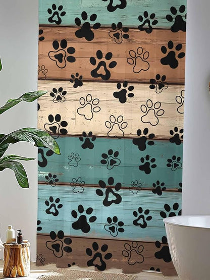 Sheer Curtains 108 Inches Long, Vintage Farmhouse Country Wooden Grain Privacy - Image 4