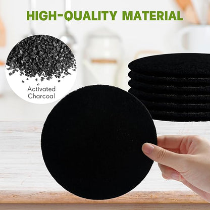 6 Pack Charcoal Filters for Compost Bin Bucket, 5 Inch Round Activated Carbon - Image 3