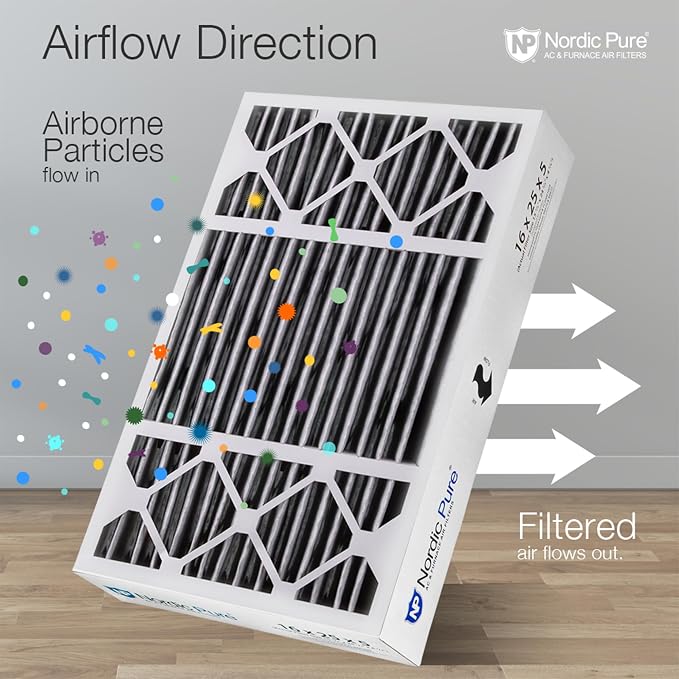 Nordic Pure 16x25x5 Honeywell Replacement Air Filters MERV 8 Plus Carbon 1 Pack - Image 8