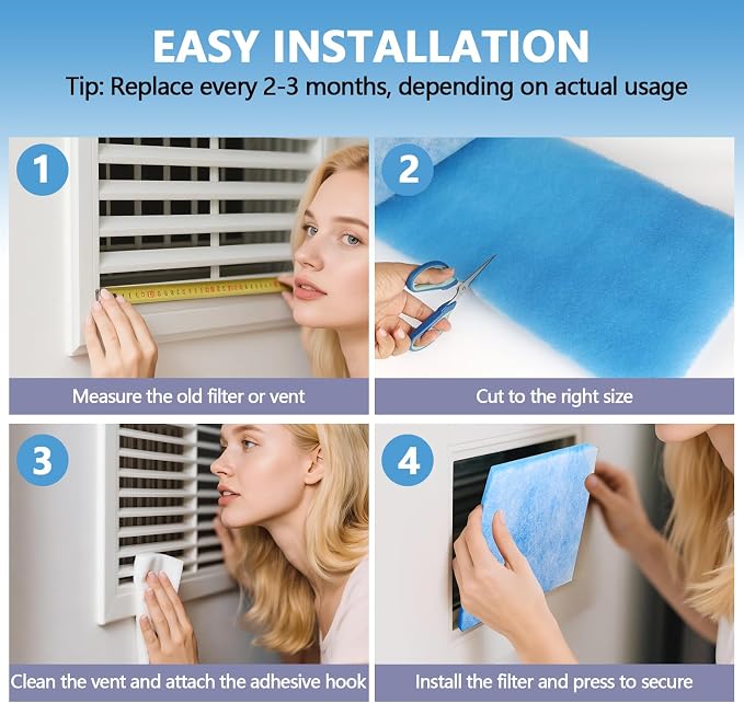 12" x 90" Air Vent Filters, - Image 4