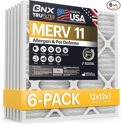 BNX TruFilter 12x12x1 Air Filter MERV 11 by BNX