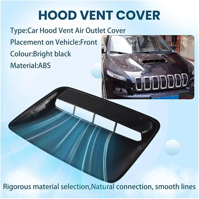 Car Universal Hood Vent Air Outlet Cover Compatible - Image 3