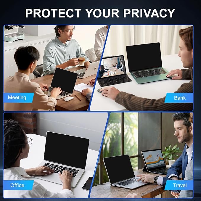 2Pack Magnetic 14 Inch Laptop Privacy Screen 16:10 Aspect Ratio, Removable - Image 7