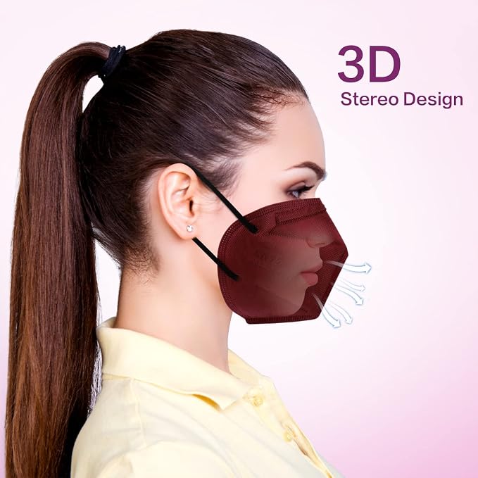 Miuphro KN95 Face Mask 50 Pack, Disposable Respirator Masks, 5 Layer Design - Image 5