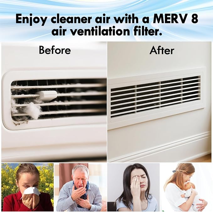 20 x 140" Air Vent Filters, 0.5-inch Thickness MERV 8 Filter Material, Cut Into - Image 6