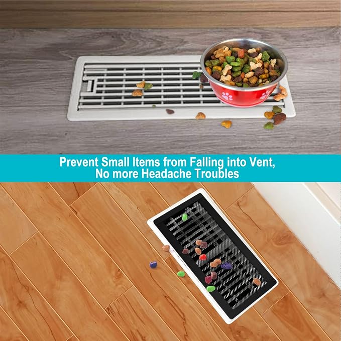 Magnetic Floor Register Vent Covers, 4 x 14 Inch Air Vent Filter Mesh, Sticky - Image 5