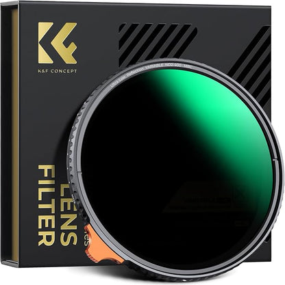 K&F CONCEPT 58mm Ultra-Low Reflectivity Putter Variable ND Filter ND2-ND400 28 by KFCONCEPT