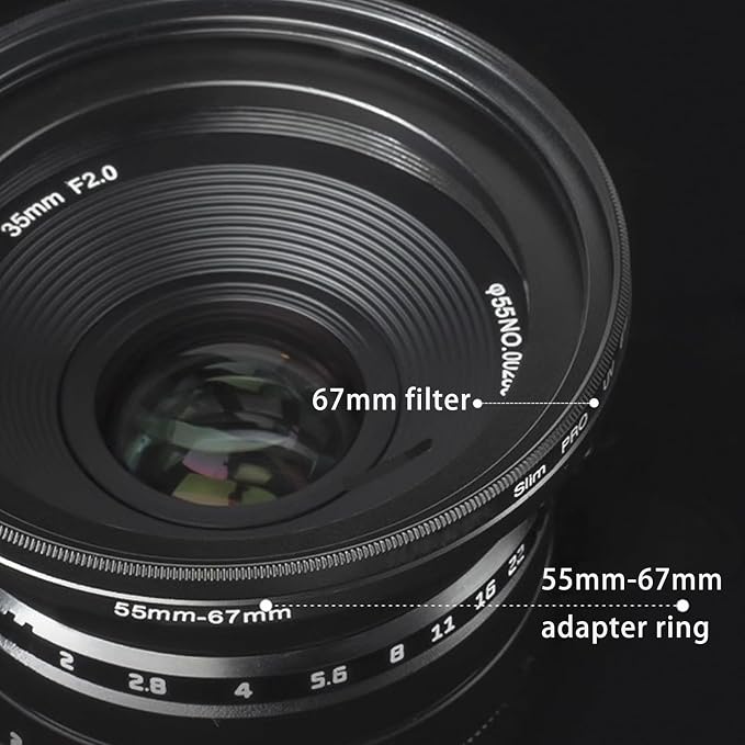 67mm Lens to 77mm Camera Lens Adapter 67mm to 77mm Step Up Ring Adapter Ring - Image 3