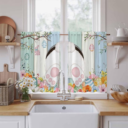 Easter Kitchen Curtains 54 Inch Long 2 Panel Set, Rod Pocket Window Curtains by Unknown