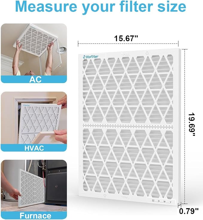 Reusable 16x20x1 Air Filter, 1 Foldable Frame + 6 Refills - Image 6
