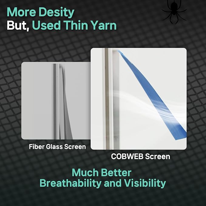 Premium Window Screen DIY KIT 39" 51" Blocks Rain, Pet Scratch, Fine Dust 99% - Image 5