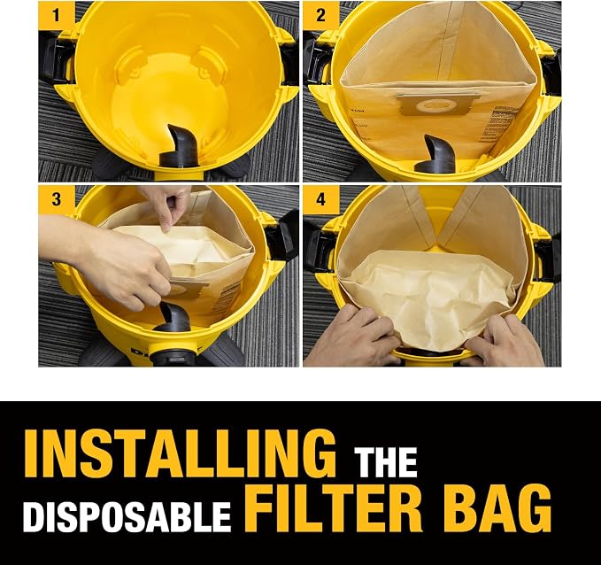 DEWALT DXVA19-4104 Dust Filter Bags, High Efficiency Replacement Bags - Image 7