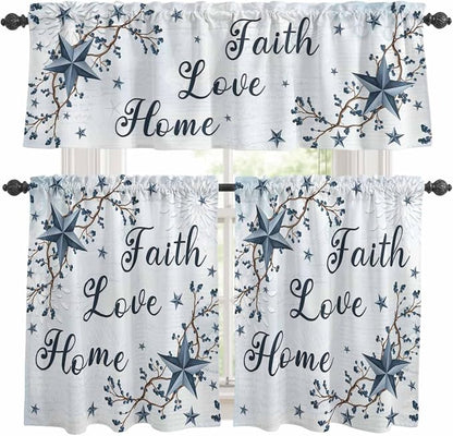 Texas Star Country Kitchen Curtains Set 3 Piece by Unknown