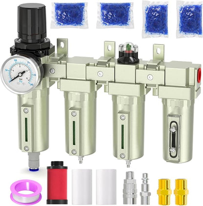 Industrial Grade 4-Stage Air Drying System, 1/2" NPT by BOGERDACK