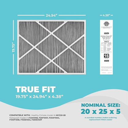 Lennox X6675 20x25x5 Air Filter, Lennox Healthy Climate Carbon Clean Merv 16 - Image 2