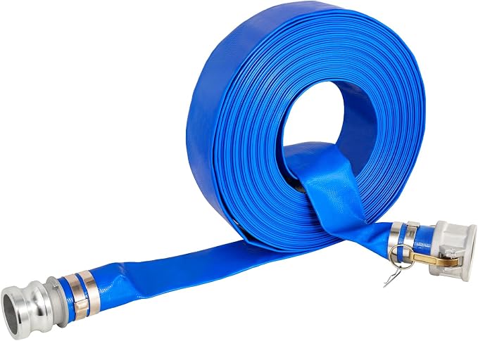 1.5" x 100 Ft Discharge Hose, Heavy Duty PVC Lay Flat Water Backwash Hose - Image 6