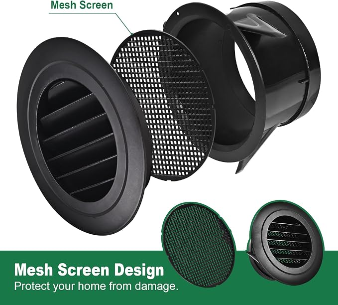 Soffit Vents 8 Inch, Round Exhaust Air Vent Cover - Image 3