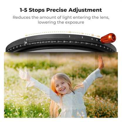 K&F CONCEPT 82mm Black Diffusion Mist Effect 1/4 & Variable ND2-32 & Circular - Image 5
