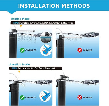 Internal Fish Tank Filter with 5W UV Light, Adjustable Water Flow Submersible - Image 7