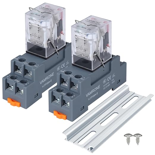 Electromagnetic Power Relay, 8-Pin 10 AMP 12V DC Relay Coil by VAMRONE
