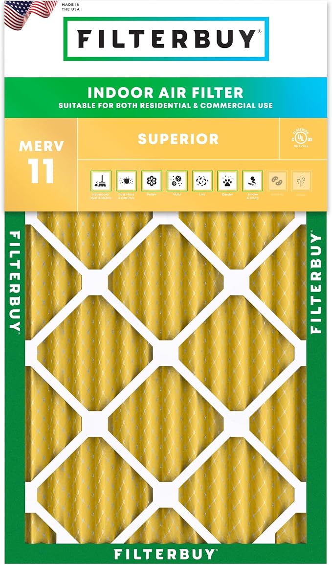 Filterbuy 14x24x2 Air Filter MERV 11 Superior Pet & Allergy Defense, by Filterbuy