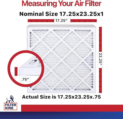Filter King 17.25x23.25x1 Air Filter | 4-PACK | MERV 11 HVAC Pleated A/C - Image 2
