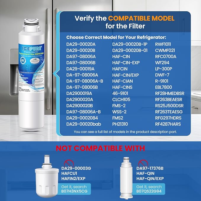 ICEPURE DA2900020B Refrigerator Water Filter Replacement - Image 2