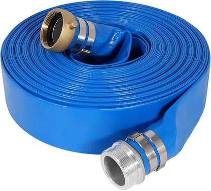 2" x 50 ft Backwash Hose for Swimming Pools, Heavy Duty PVC Lay Flat Water by Picatu