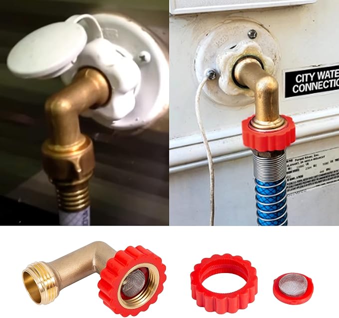 Lead-Free Brass 90 Degree Hose Saver, 90°Hose Elbow Fitting Quick Swivel - Image 5