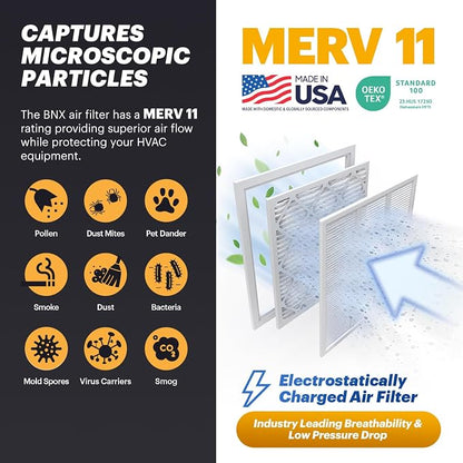 BNX TruFilter 16x25x1 Air Filter MERV 11 - Image 3