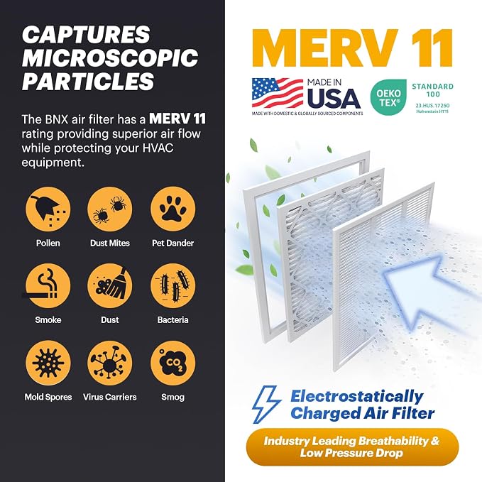 BNX TruFilter 16x24x1 Air Filter MERV 11 - Image 3