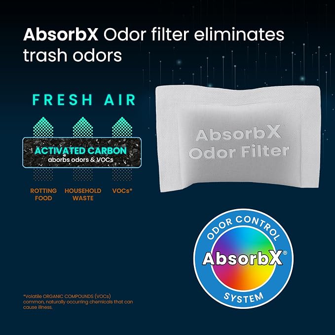 iTouchless Official Trash Can Deodorizer AbsorbX 3-Pack All Natural Activated - Image 3