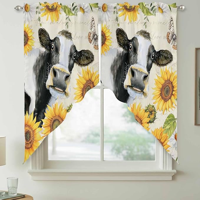Yellow Sunflowers Swag Valances - Image 7