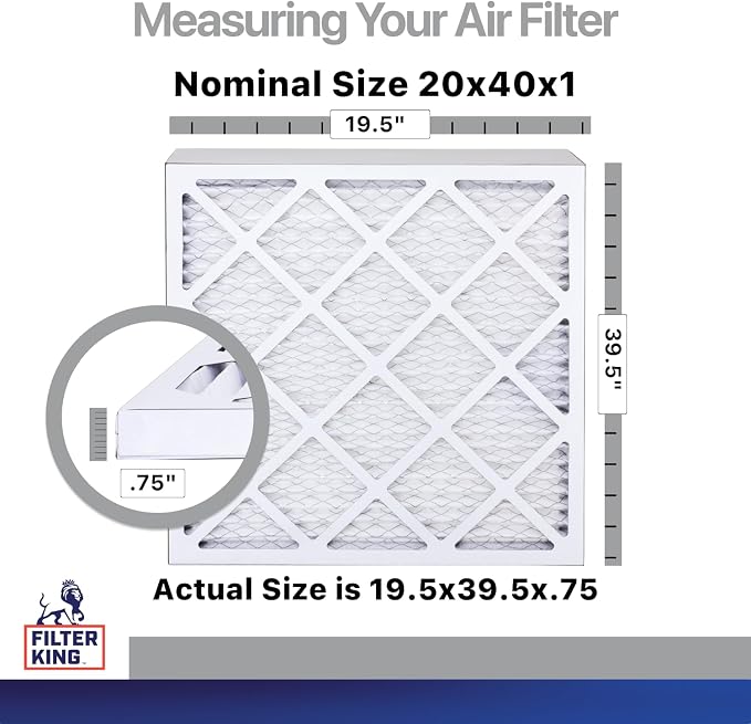 Filter King 20x40x1 Air Filter | 4-PACK | Carbon MERV 8 HVAC Pleated A/C - Image 2