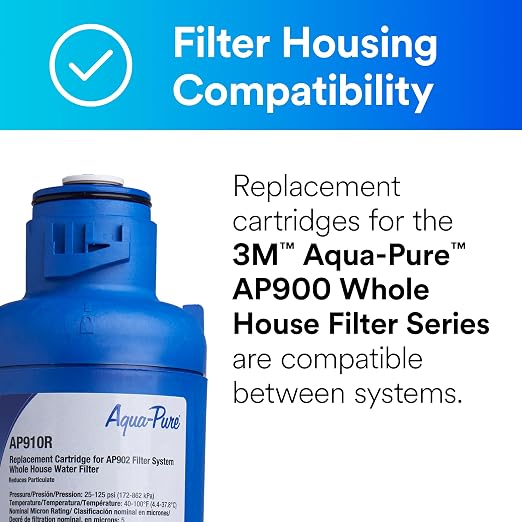 3M Aqua-Pure AP910R Genuine Whole House Sanitary Quick Change Replacement Water - Image 2