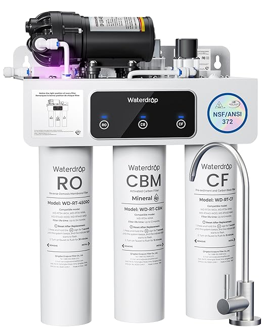Waterdrop WD-T3-M Remineralization Reverse Osmosis Water Filter, NSF/ANSI 372 by Waterdrop