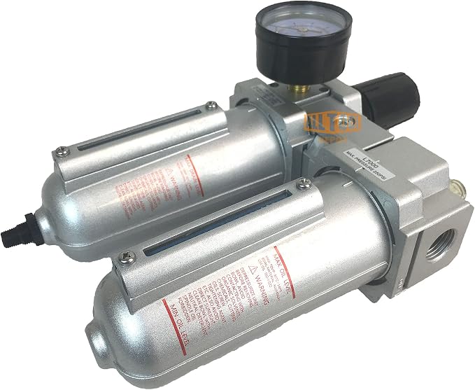 3/4" NPT HEAVY DUTY Compressed Air In Line Filter Regulator Lubricator Oiler - Image 3