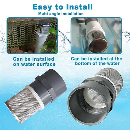 DN15 inch stainless steel filter cover connected to 1/2" grey pvc filter DN15 - Image 6