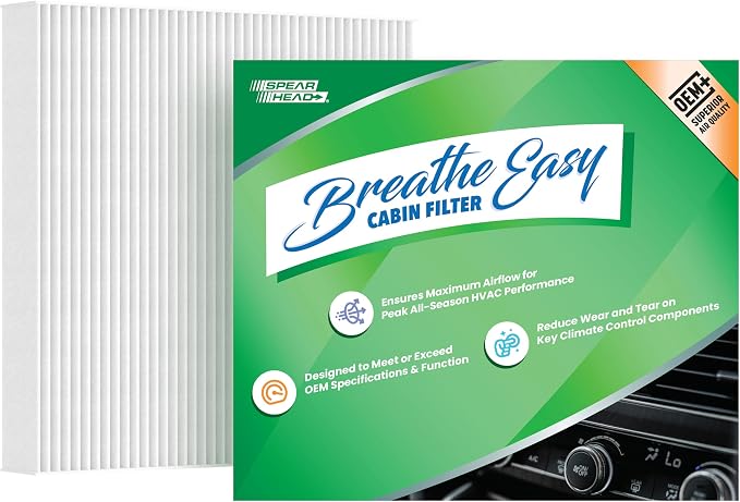 Spearhead OEM+ Particulate Breathe Easy Cabin Filter | Fits Various 2009-2025 by SPEARHEAD