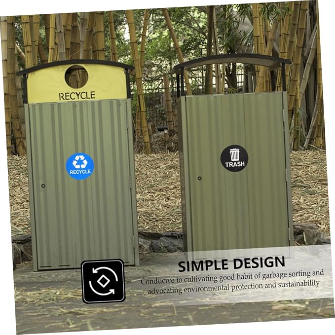 DOITOOL 8pcs Waterproof Trash Can Stickers - Image 6