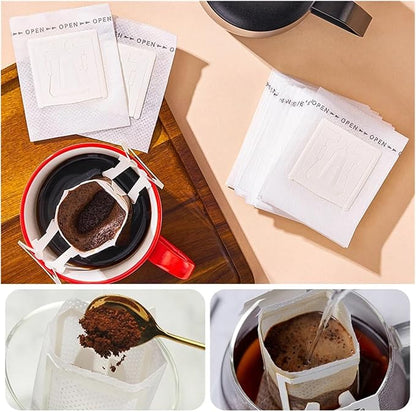 50/100 Pcs Coffee Filter Bags Disposable Drip Coffee Paper Pack Portable - Image 3