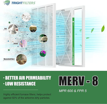 16x20x1 Air Filter 4 Pack, MERV 8 Pleated Dust Defense Air Filters Replacement - Image 5