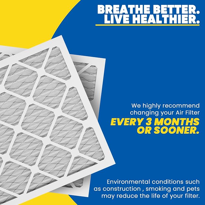 Maycold MERV 8 10x10x1 Furnace Air Filters, Pleated HVAC AC Filters – Actual - Image 6