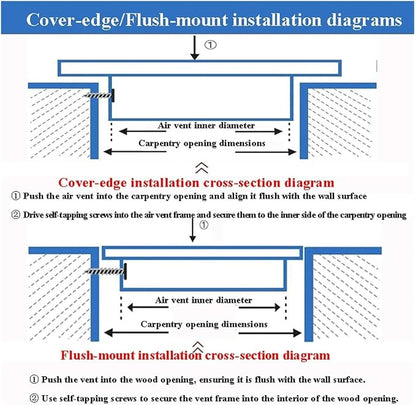 Aluminum Access Panel for Drywall, 600x600 mm Air Vent Cover, Removable Shutter - Image 6